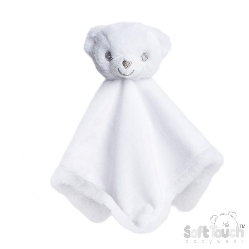 Soft Touch Teddy Bear Velour Baby Comforter