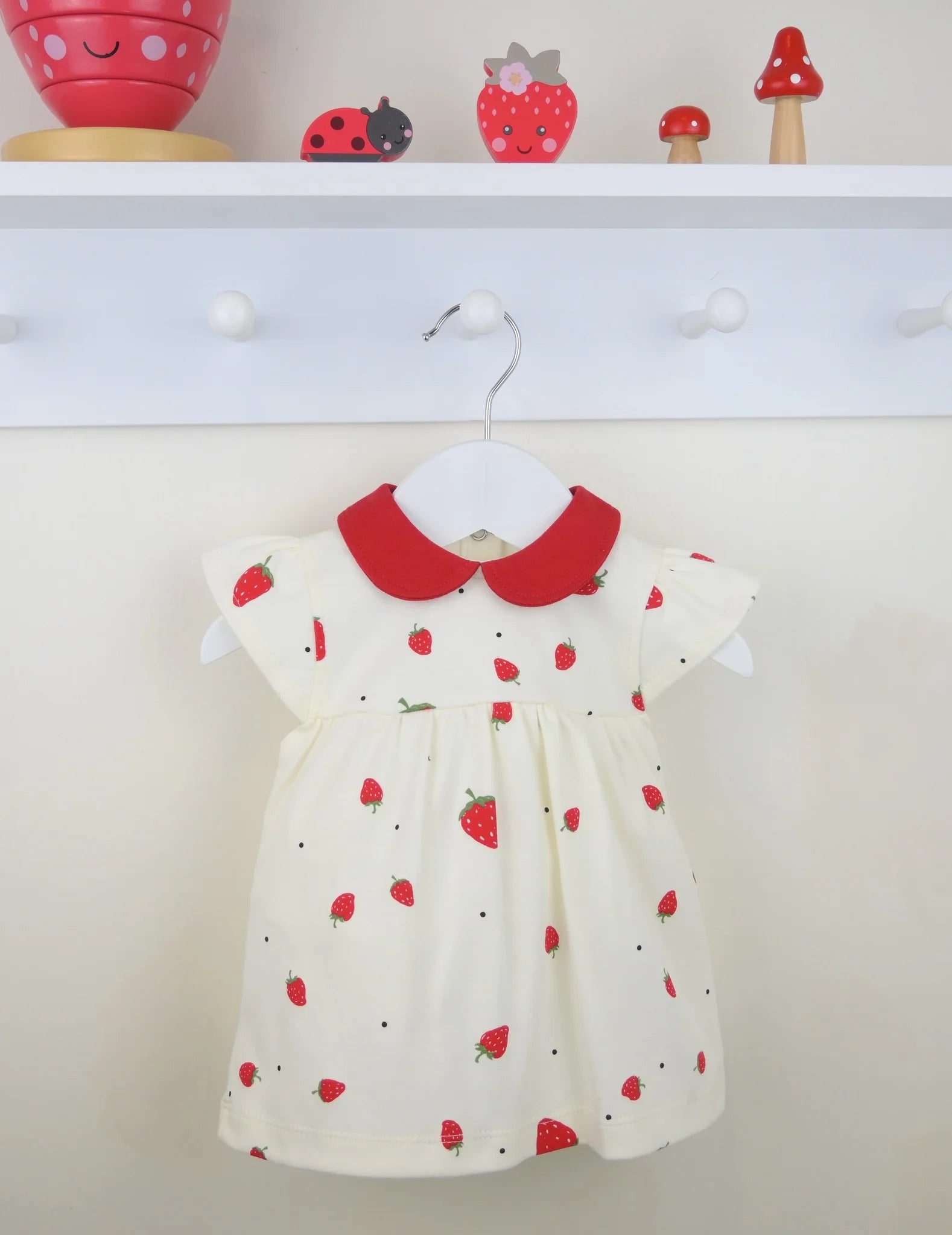 Pex Strawberry Print Cotton Dress