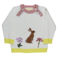 Meadow Knitted Jumper with bunny appliqué and wildflower embroidery